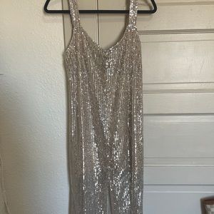Silver Sequin ZARA Dress NWT